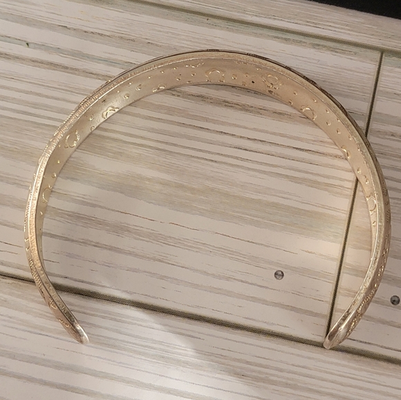 Silver-tone Floral Cuff Bracelet - Picture 3 of 4